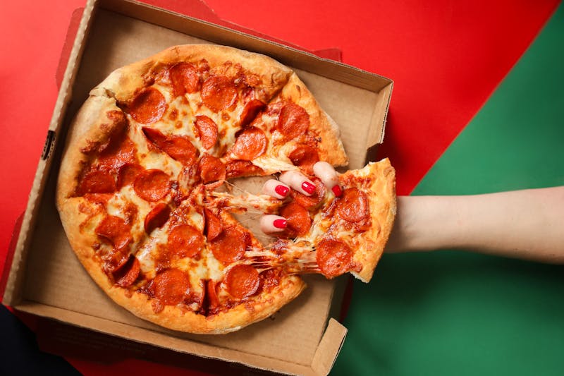 Pepperoni pizza loaded with toppings