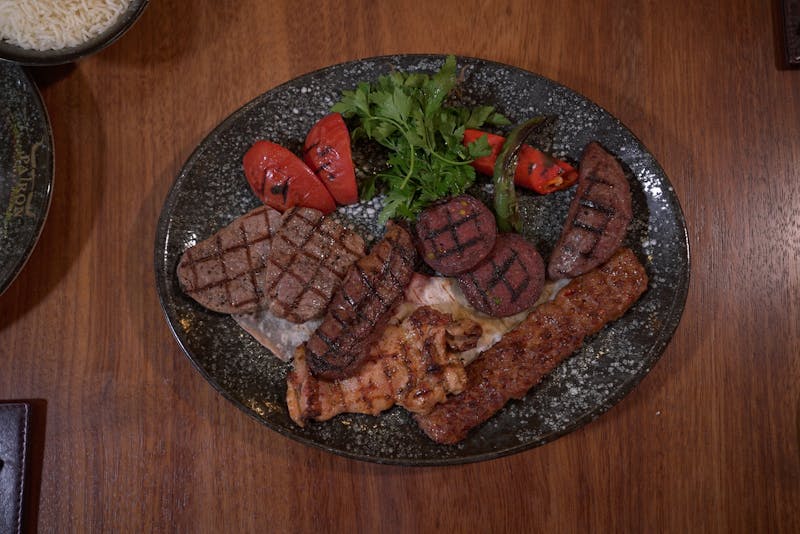 Pizza and burger combo deal for two